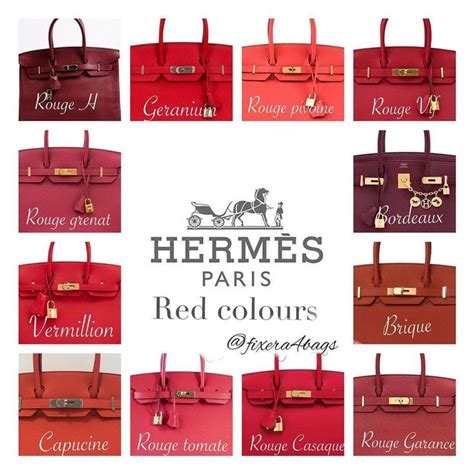 rojo hermes color manual|hermes bag colors.